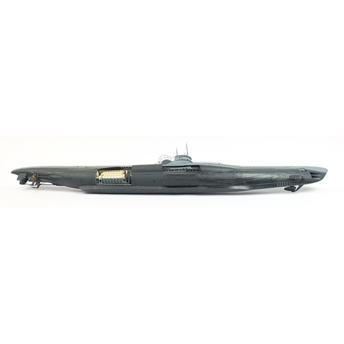 487 - Large military interest model of a German Submarine, U96 TYP VII C, 130cm in length