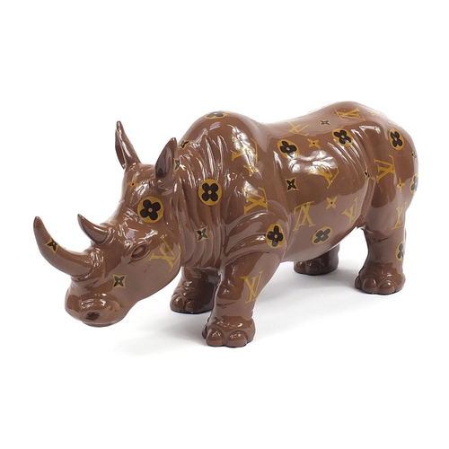 454 - Louis Vuitton design rhino, 50cm in length