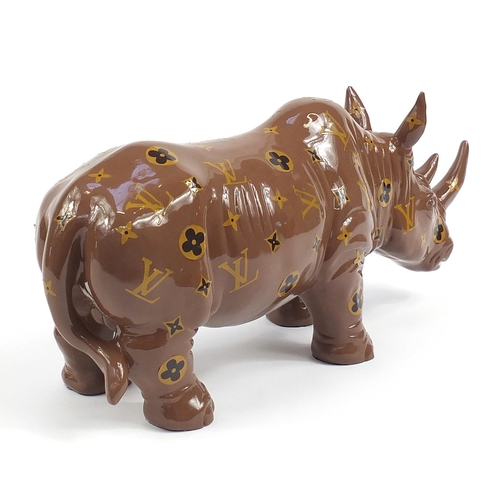 454 - Louis Vuitton design rhino, 50cm in length