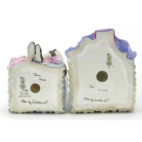 295 - Two Royal Doulton figurines comprising Joan HN1422 and Darby HN1427, each 14cm high