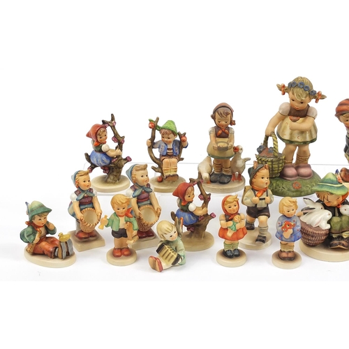 590 - Collection of Goebel Hummel figures including Spring Blossoms and Goose Girl, the largest 16cm high