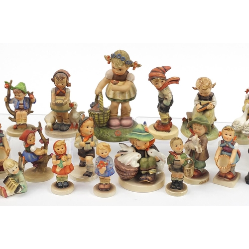 590 - Collection of Goebel Hummel figures including Spring Blossoms and Goose Girl, the largest 16cm high