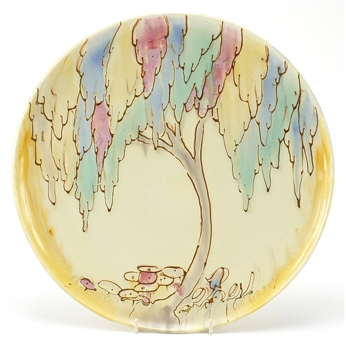 123 - Carlton Ware charger hand painted with the Tubelined Tree pattern, 32.5cm in diameter