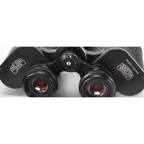 481 - Pair of Carl Zeiss Jena 10 x 50 binoculars with brown leather case