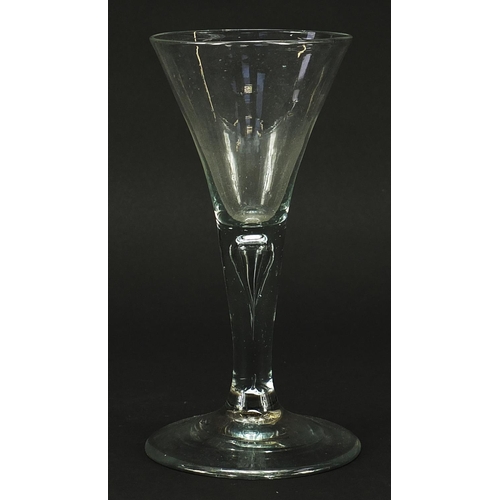 89 - Large 18th century wine glass, 19cm high