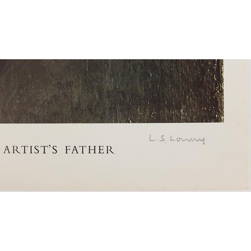 991 - Laurence Stephen Lowry - The Lowrys, set of three pencil signed prints in colour of the artist's mot... 