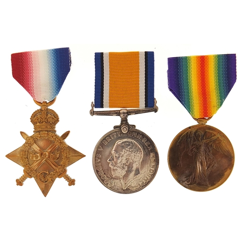 464 - British military World War I medal trio awarded to 136151.2.A.M.C.S.BUGGLEUGH.R.A.F.