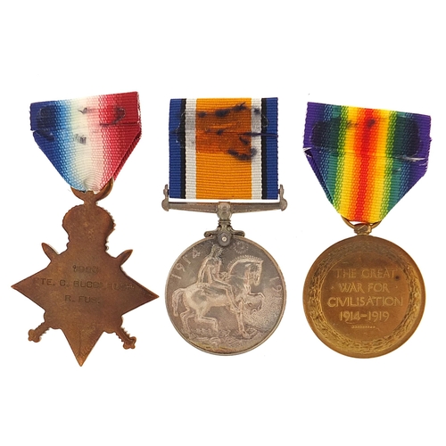 464 - British military World War I medal trio awarded to 136151.2.A.M.C.S.BUGGLEUGH.R.A.F.