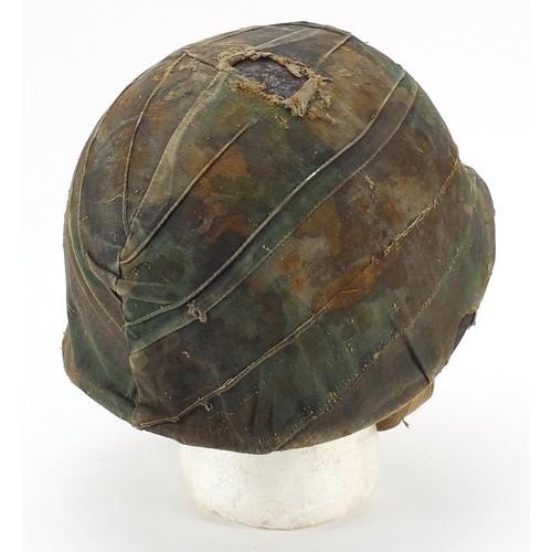 479 - Military interest USM1 helmet with camouflage cover