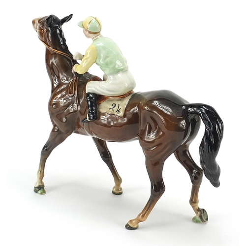 390 - Beswick jockey on horseback, 21cm high