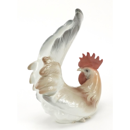 580 - Lladro porcelain cockerel, 22.5cm high