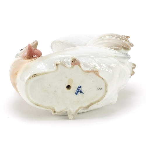 580 - Lladro porcelain cockerel, 22.5cm high