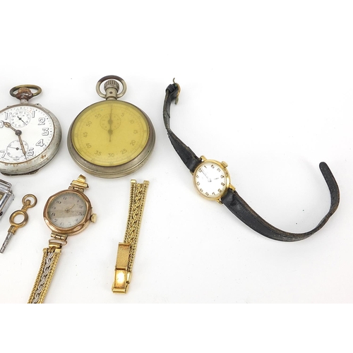 939 - Vintage and later ladies and gentlemen's watches including a British military issue pocket watch eng... 