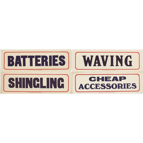 370 - Four vintage lithographic shop advertising signs  printed and sold by Samuel Reeves Ltd of Kings Cro... 