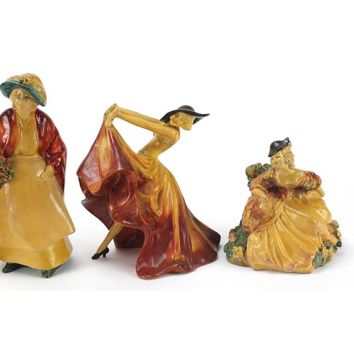 237 - Five Wade cellulose figurines of Art Deco females, the largest 20cm high