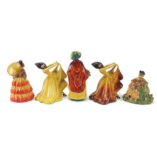 237 - Five Wade cellulose figurines of Art Deco females, the largest 20cm high