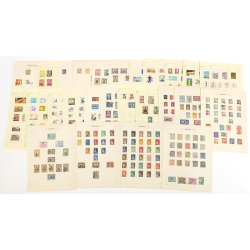 1952 - Portugal and Colonies stamps arranged on several pages