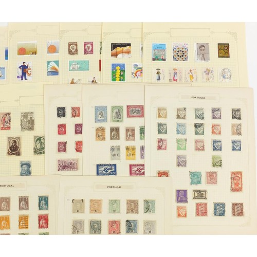 1952 - Portugal and Colonies stamps arranged on several pages