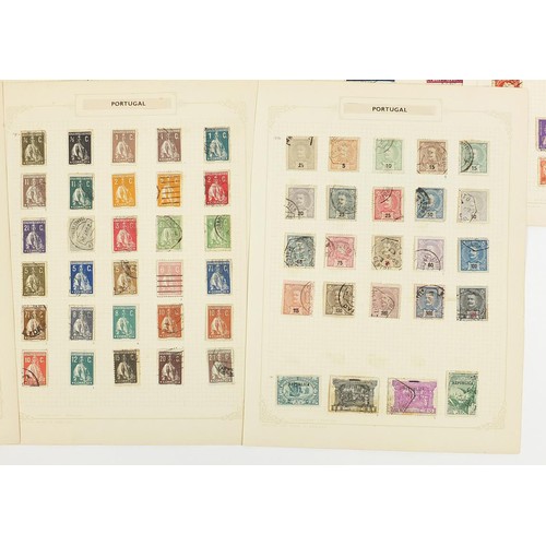 1952 - Portugal and Colonies stamps arranged on several pages