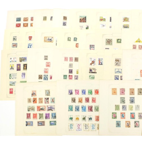 1948 - Foreign letter P stamps including Persia, Peru and Poland arranged on several pages