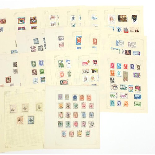 1948 - Foreign letter P stamps including Persia, Peru and Poland arranged on several pages