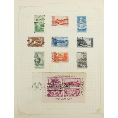 1951 - Extensive collection of middle to modern United States of America stamps arranged on several pages