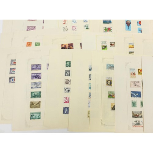 1951 - Extensive collection of middle to modern United States of America stamps arranged on several pages