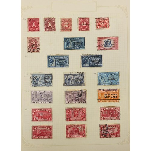 1963 - American stamps including Due's and five cents label arranged on five pages