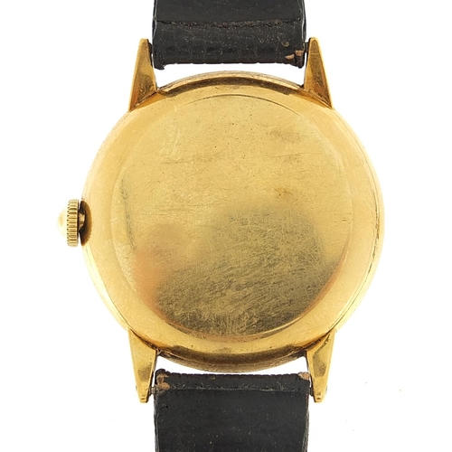 645 - Omega, vintage gentlemen's 18ct gold manual wind wristwatch, the movement numbered 10648310, 34mm in... 