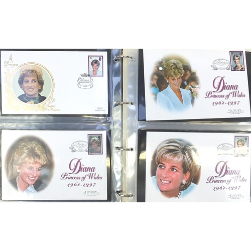 1973 - Philatelic coin covers, first day covers and stamp booklets arranged in an album including Diana Pri... 