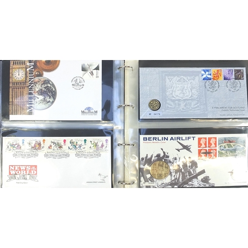 1973 - Philatelic coin covers, first day covers and stamp booklets arranged in an album including Diana Pri... 