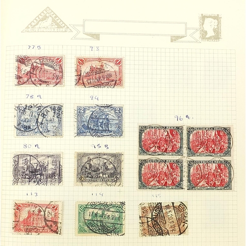 1908 - Collection of 19th century and later German and German Occupational States stamps arranged in an alb... 