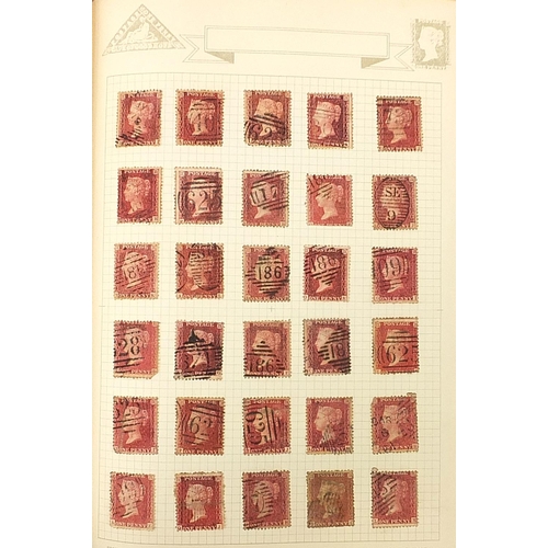 1918 - Victorian and later British stamps arranged in an album including pages of Penny Reds and Festival o... 