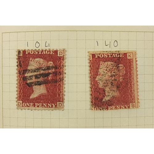 1918 - Victorian and later British stamps arranged in an album including pages of Penny Reds and Festival o... 