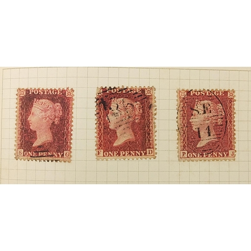 1918 - Victorian and later British stamps arranged in an album including pages of Penny Reds and Festival o... 