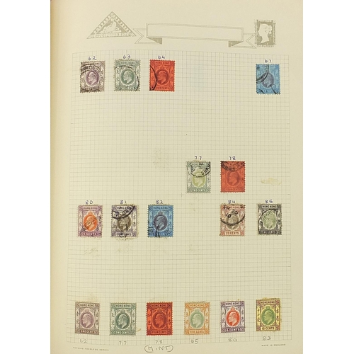 1907 - Collection of Commonwealth stamps arranged in an album including Hong Kong