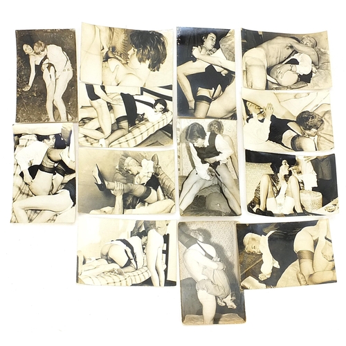 358 - Thirteen 1950's black and white erotic photographs