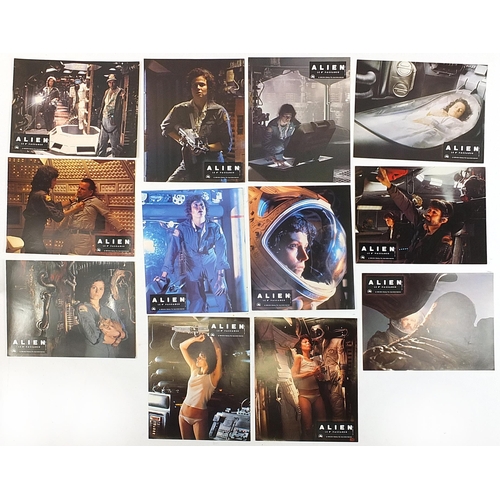 540 - Alien related film memorabilia including UK quad poster, lobby cards and press books