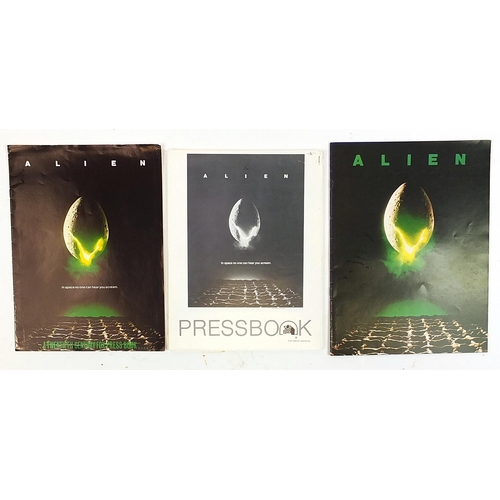 540 - Alien related film memorabilia including UK quad poster, lobby cards and press books