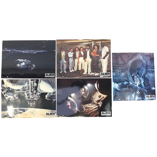 540 - Alien related film memorabilia including UK quad poster, lobby cards and press books