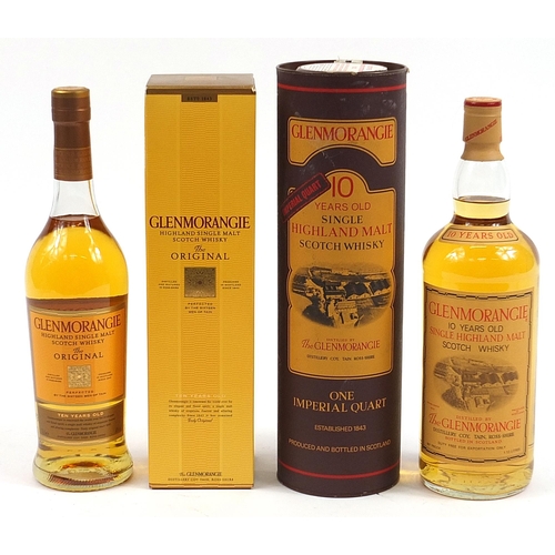 432 - Two bottles of Glenmorangie Scotch whiskey with boxes comprising 10 Years Old and The Original