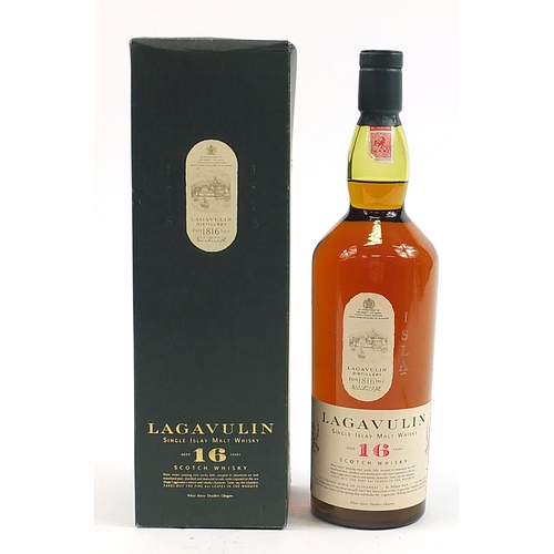 431 - Bottle of Lagavulin Single Malt Scotch whiskey aged 16 years with box