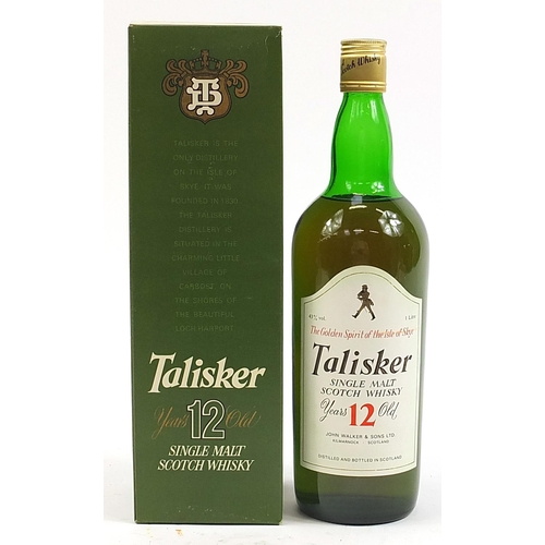 430 - Bottle of Talisker Single Malt Scotch whiskey aged 12 years with box