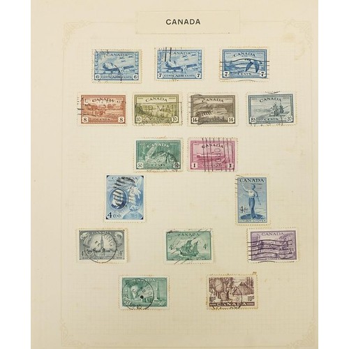 1946 - Extensive collection of Canada stamps arranged on several pages