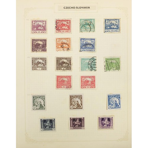 1917 - European countries stamps to including Denmark, Estonia, Finland and Czechoslovakia arranged on seve... 