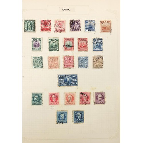 1959 - Latin America collection of stamps including Cuba , Columbia and Costa Rica arranged on several page... 