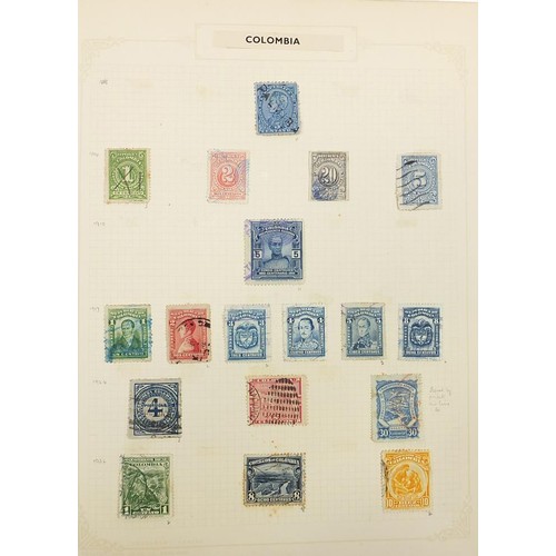 1959 - Latin America collection of stamps including Cuba , Columbia and Costa Rica arranged on several page... 