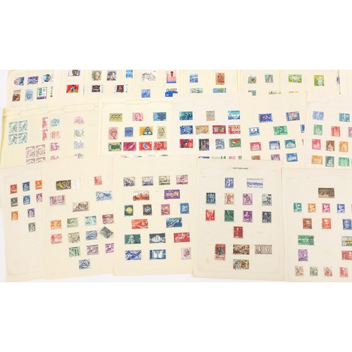 1943 - Switzerland collection of stamps from early including Pro Juventute arranged on several pages