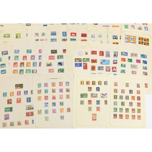 1943 - Switzerland collection of stamps from early including Pro Juventute arranged on several pages