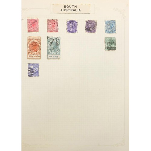 1913 - Commonwealth letter S South Australia, Strait Settlements, Southern Rhodesia and Sudan stamps arrang... 